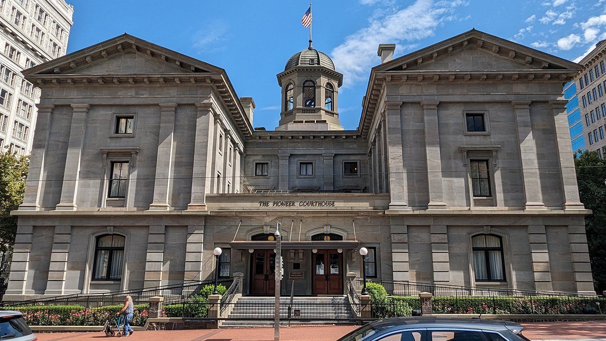 Portland Oregon Exterior of the Pioneer Courthouse September 2023
