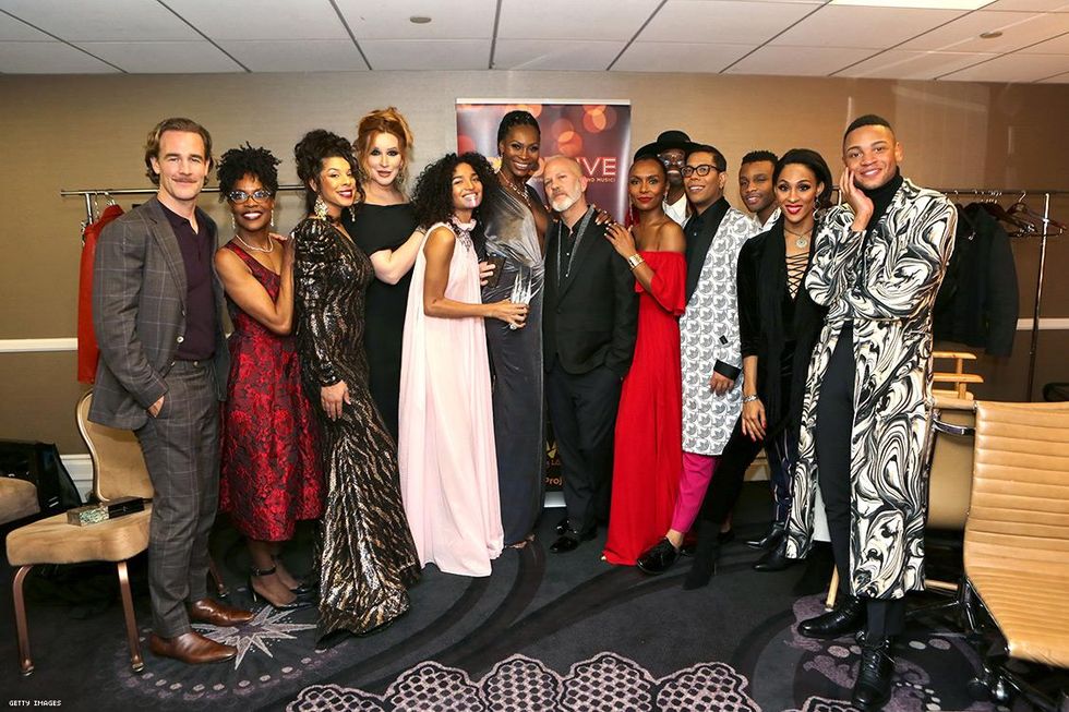 Pose honorees James Van Der Beek, Charlayne Woodard, Hailie Sahar, Our Lady J, Indya Moore, Dominique Jackson, Ryan Murphy, Janet Mock, Billy Porter, Steven Canals, Dyllon Burnside, Mj Rodriguez, and Ryan Jamaal Swain