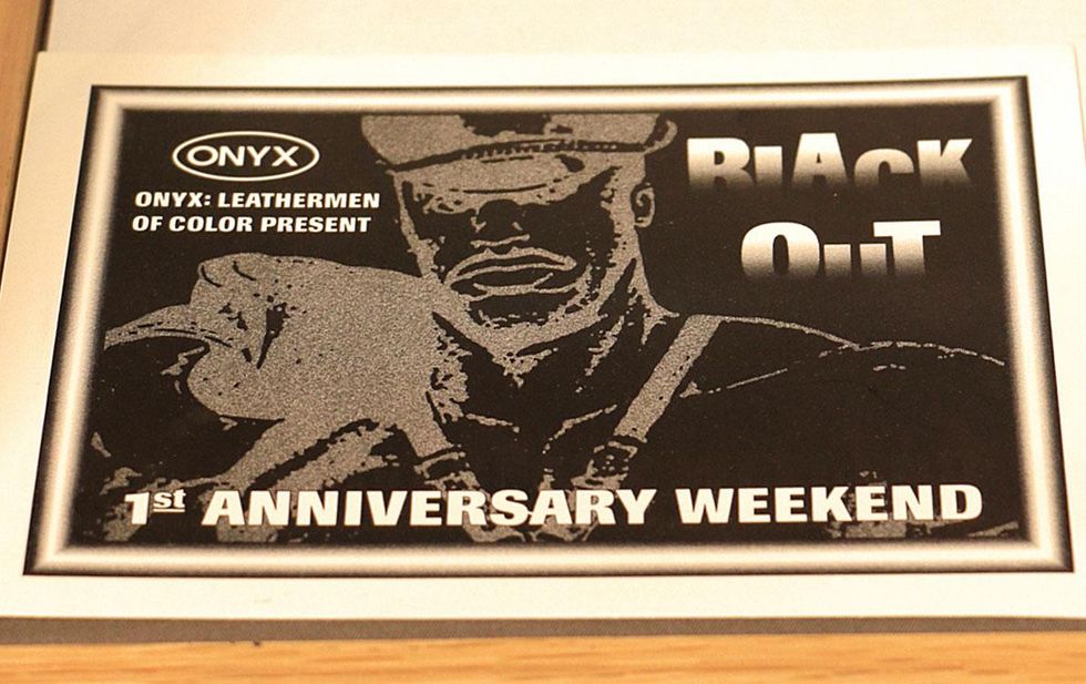 Postcard announcing 1st anniversary BlackOut run.