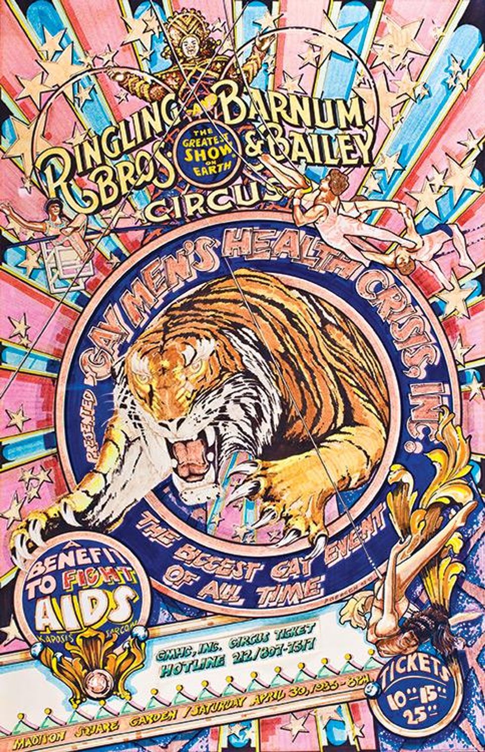 Poster for one of the earliest GMHC fundraisers (1983).