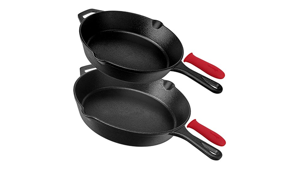 Pre-Seasoned Cast Iron Skillet 2 Piece Set
