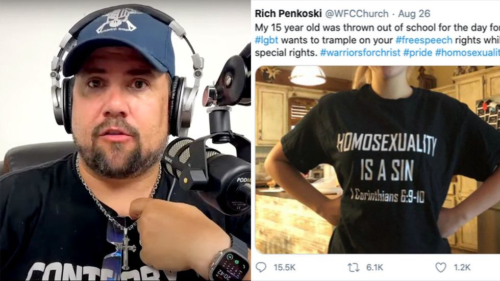preacher rich penkoski warriors for christ tweet daughters shirt Homosexuality is a sin
