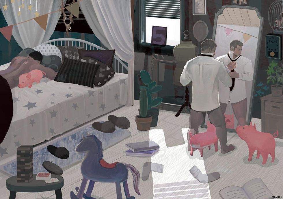 Prepare with 3 piglets