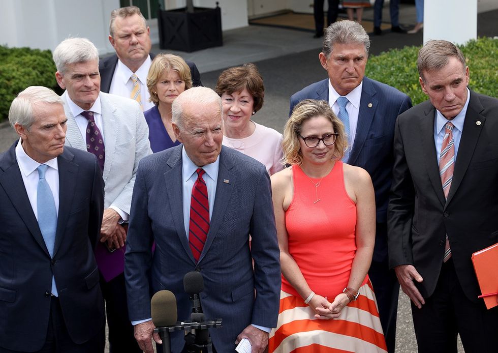 President Biden Meets With Bipartisan Group Of Senators At The White House On Infrastructure Deal