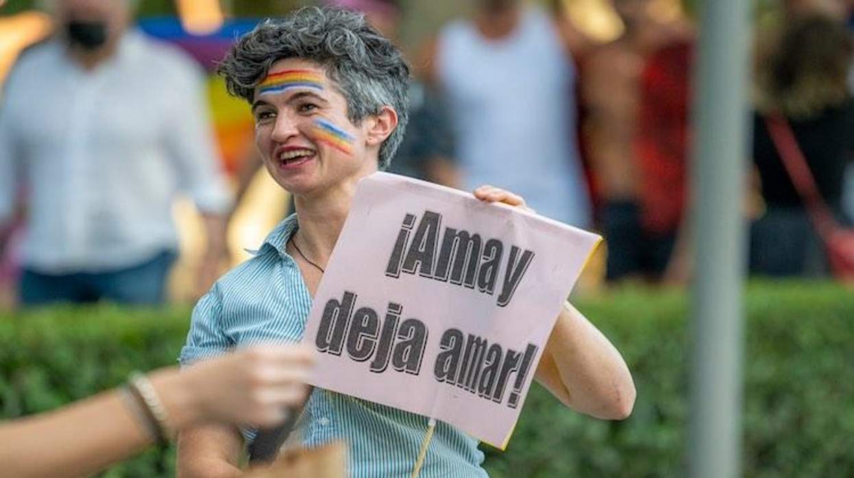 Pride marcher in Madrid