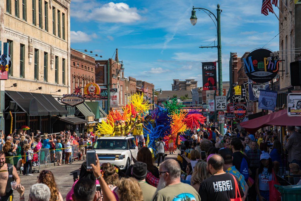 Pride Parade on Beale Street in Memphis