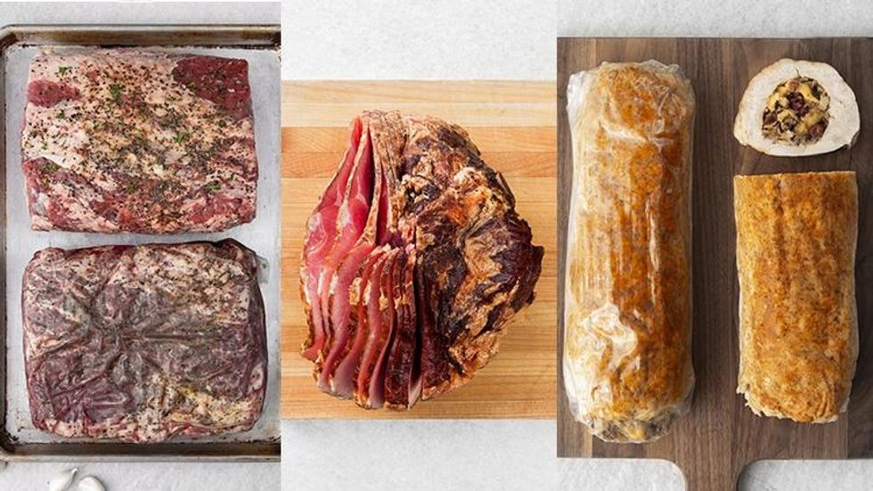 Prime Rib Roast, Spiral Ham, and Turkey Roulades