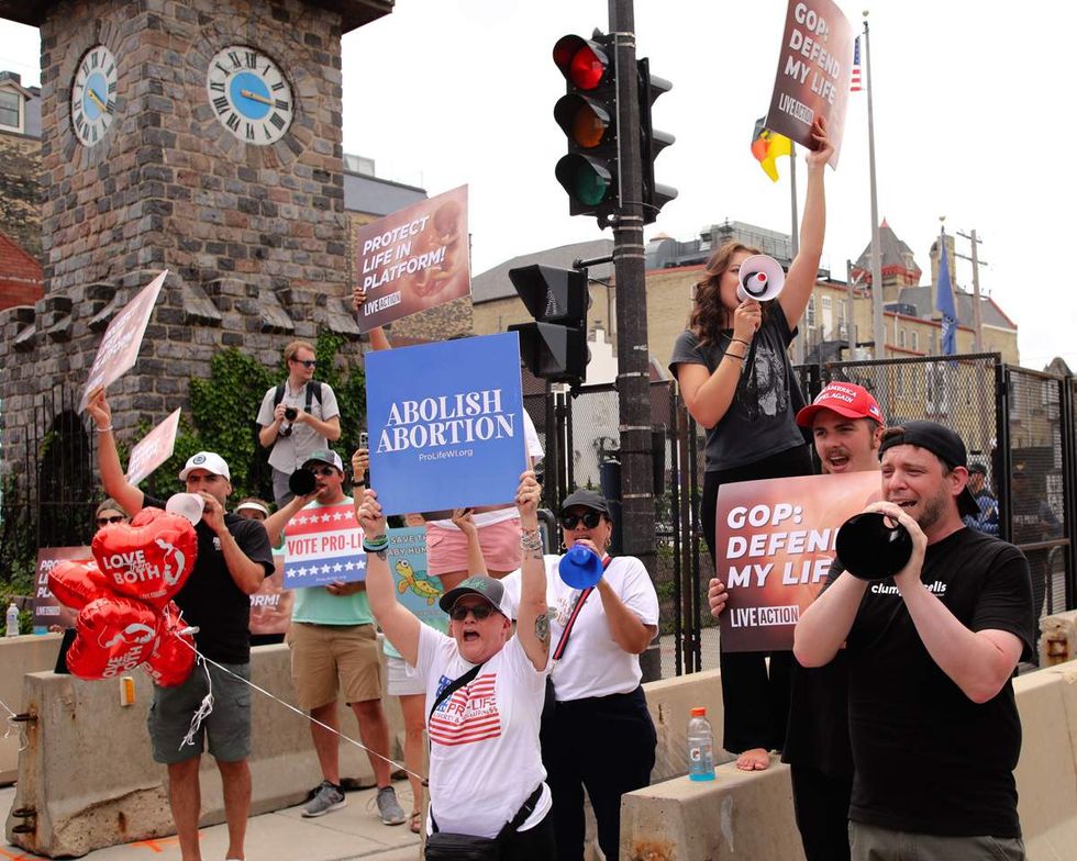Pro-life protesters at the 2024 Republican National Convention