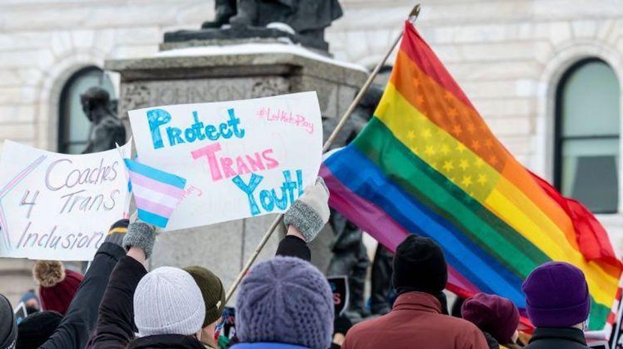 Pro-trans rights protest