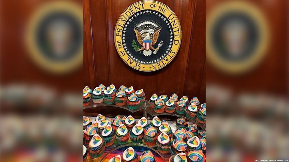 Progress Pride Flag Cupcakes and the Presidential Seal