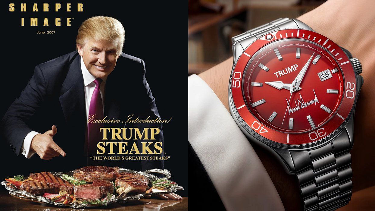 promotional images trump steaks and watches