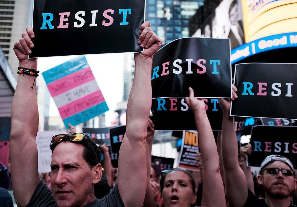 Protest of trans military ban