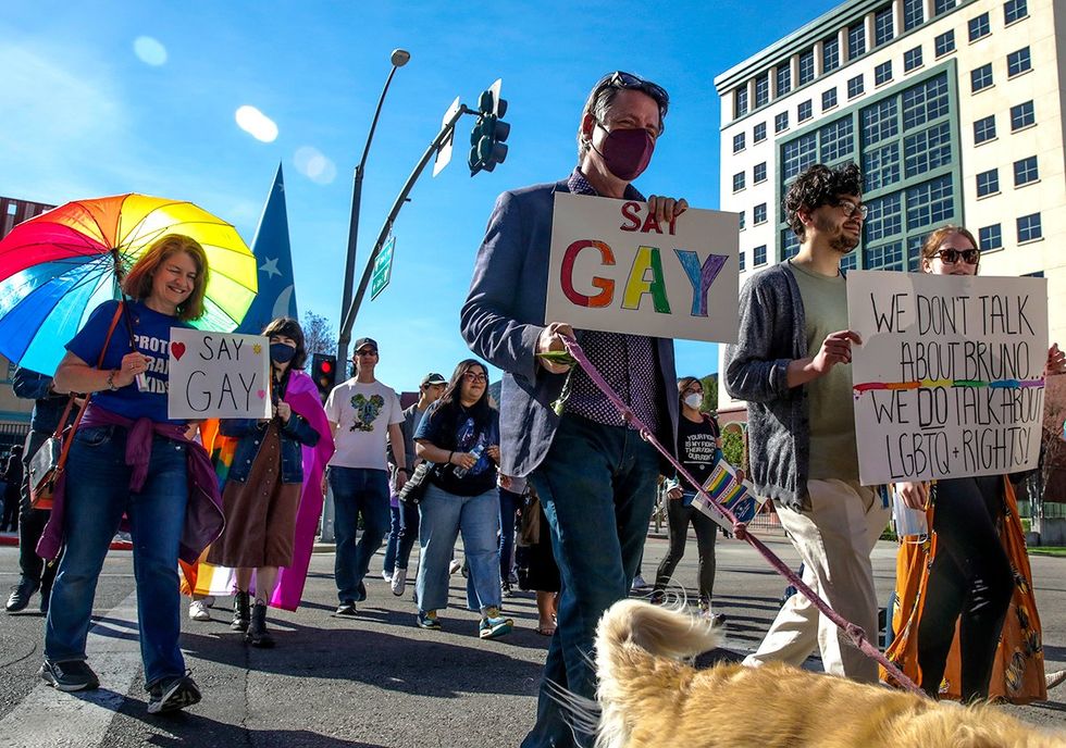 Protest over Florida's "don't say gay" bill