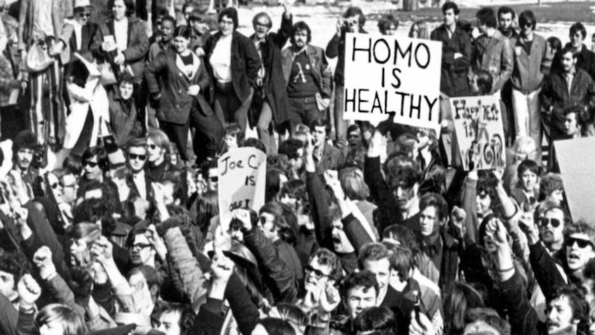 Protesters in 1970s