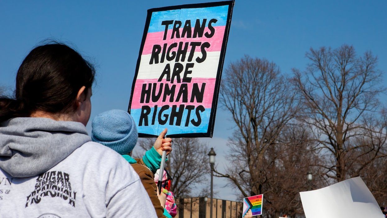 Protesters in Iowa in 2023