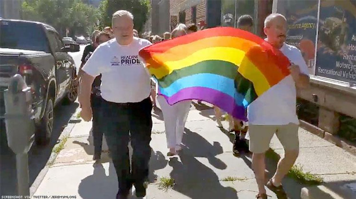 Protesters in Reading