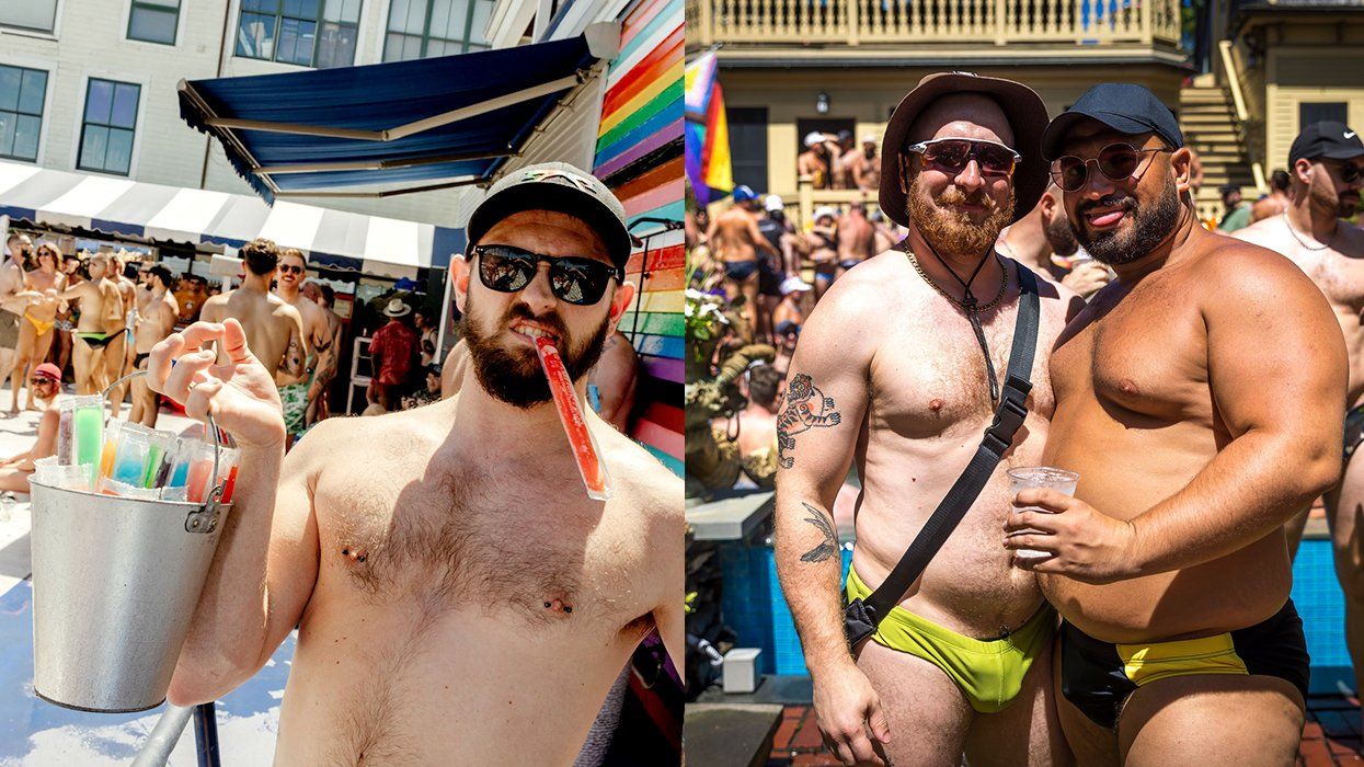 Provincetown Massachusetts bear week 2025 pool party guests