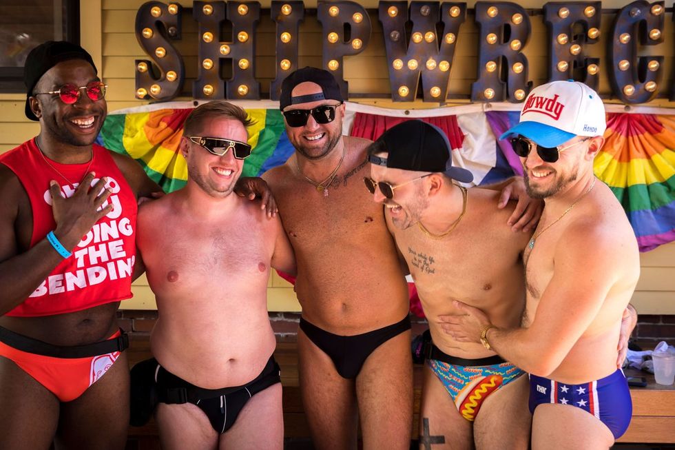 Provincetown Massachusetts bear week 2025 pool party guests