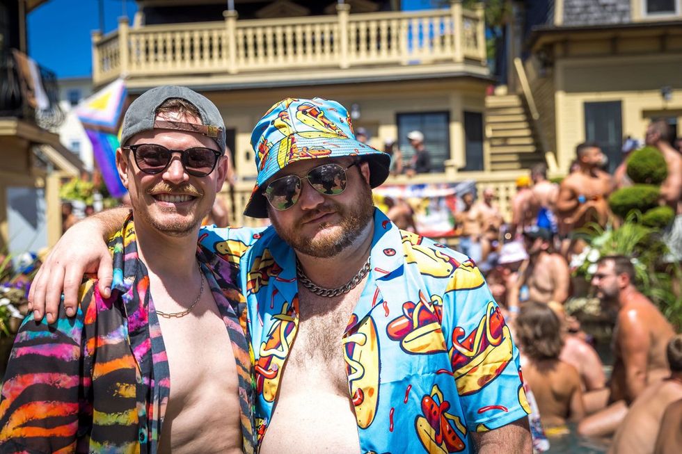 Provincetown Massachusetts bear week 2025 pool party guests