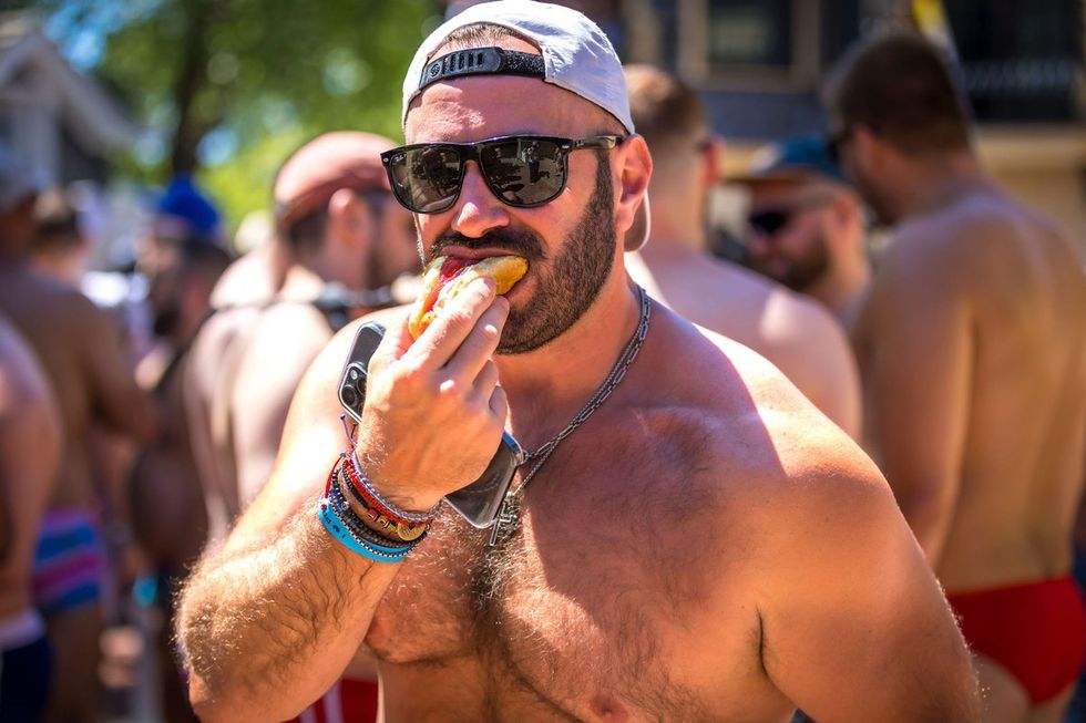Provincetown Massachusetts bear week 2025 pool party guests