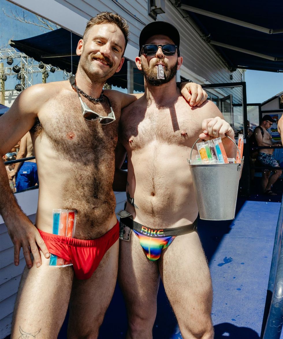 Provincetown Massachusetts bear week 2025 pool party guests