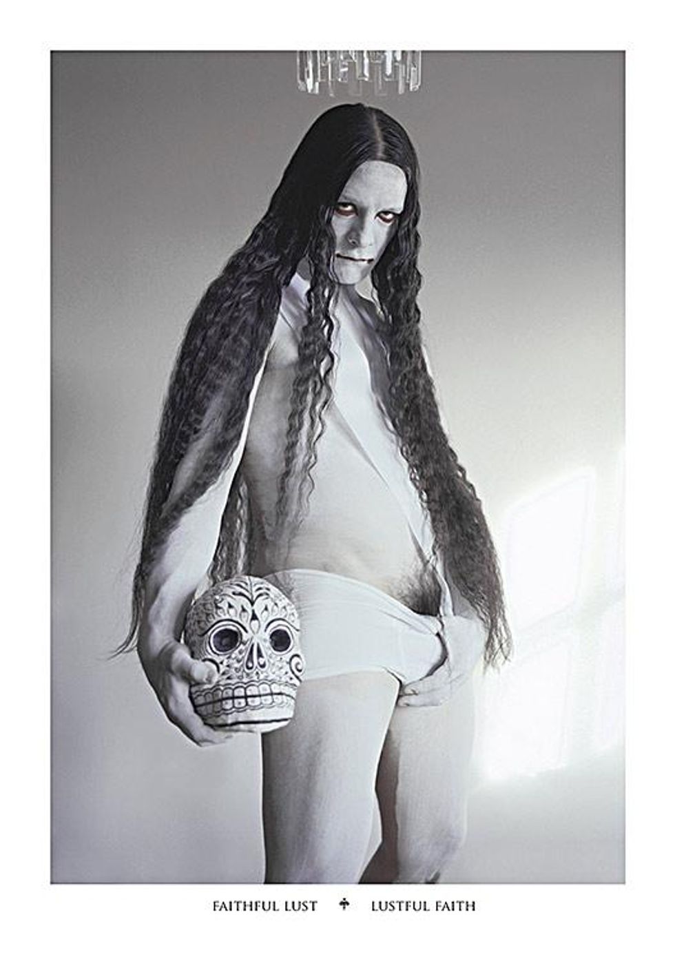 "Psychomachia (Virtues and Vices)" series, 2011, "Faith-Lust" (white), color photograph, 40 x 56 cm