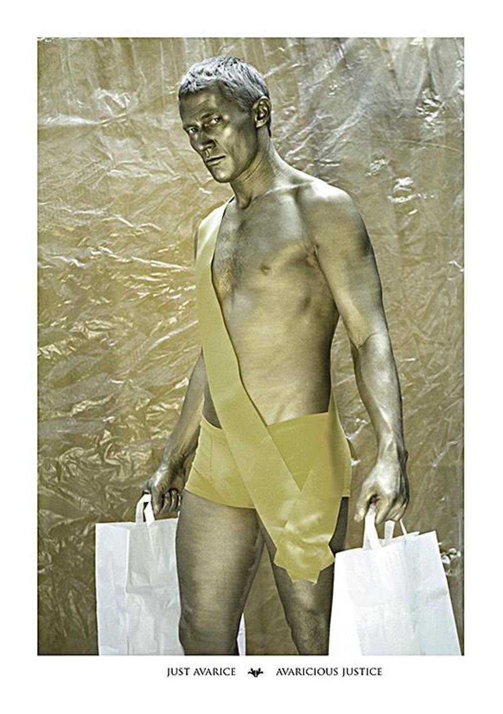 "Psychomachia (Virtues and Vices)" series, 2011 "Justice-Avarice" (gold), color photograph, 40 x 56 cm