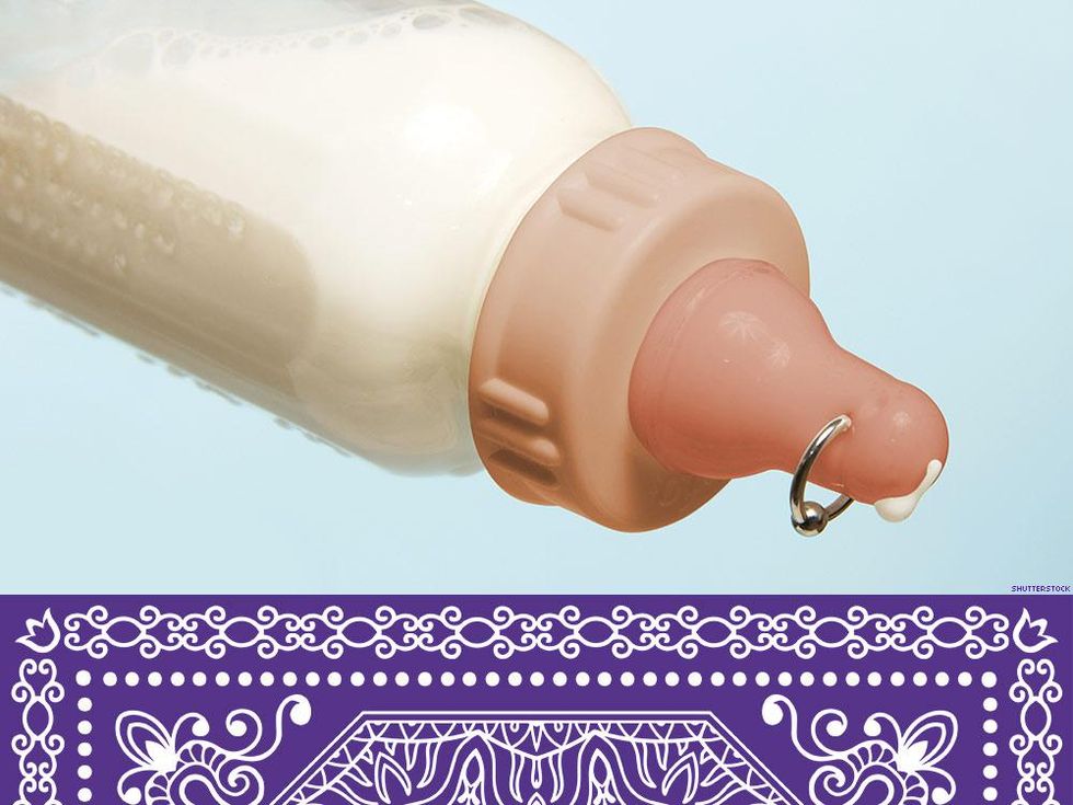 Purple on left = piercer. Purple on right = piercee.