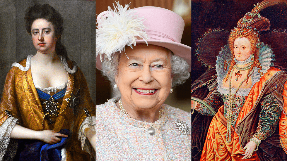 Queens Anne Elizabeth II and I