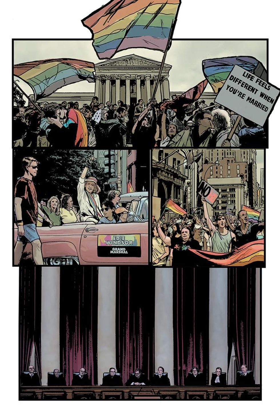 Queer couple and comic book industry vets Cat Staggs and Amanda Deiber on imagining Edie Windsor as a superhero