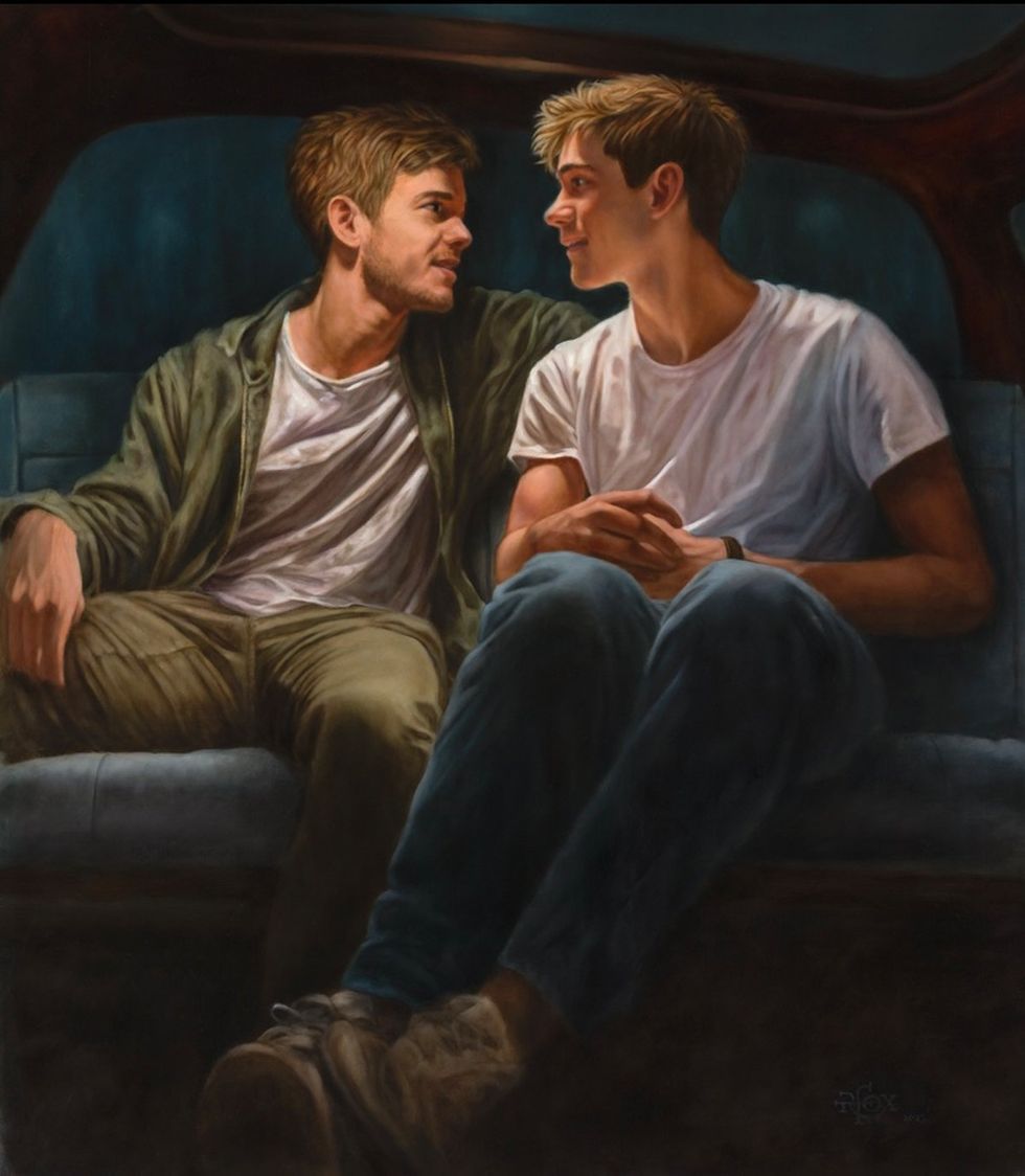 queer paintings by Richard Everett Fox showing at Oli Gallery celebrating 10 years since Obergfel V Hodges decision