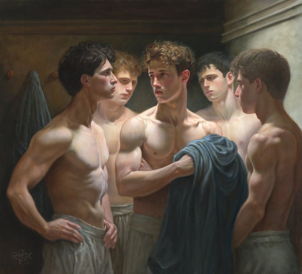 queer paintings by Richard Everett Fox showing at Oli Gallery celebrating 10 years since Obergfel V Hodges decision