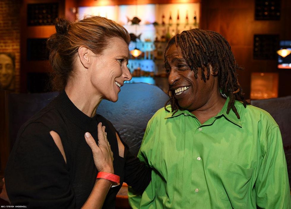 Rachel Griffiths (left)