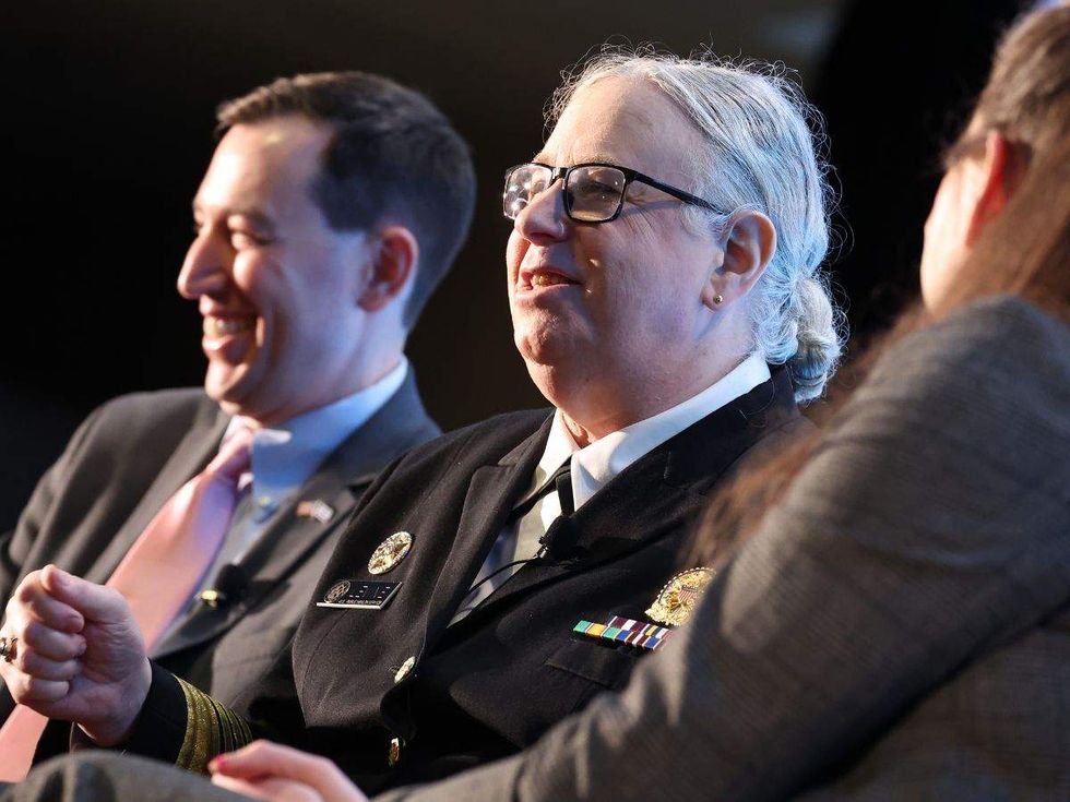 rachel levine sitting with jesse ehrenfeld and charlotte clymer