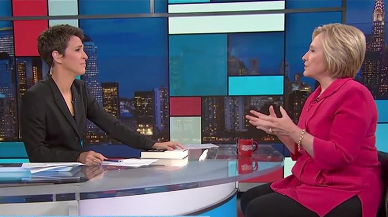Rachel Maddow and Hillary Clinton