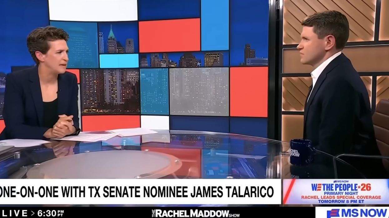 rachel maddow and james talarico on the rachel maddow show