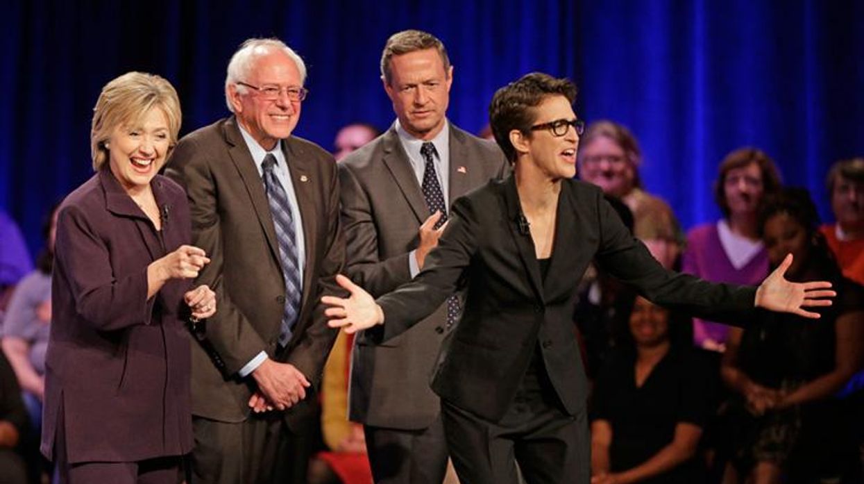 Rachel Maddow with Democratic candidates
