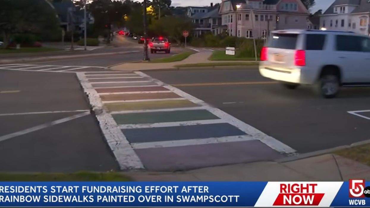 rainbow crosswalk in swampscott, massachusetts