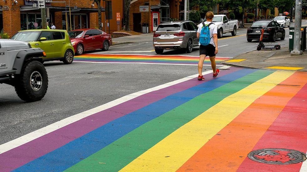 rainbow crosswalk Midtown atlanta georgia