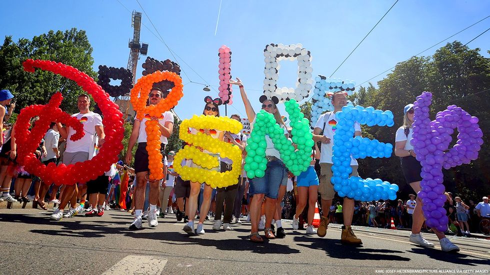 Rainbow disney parade