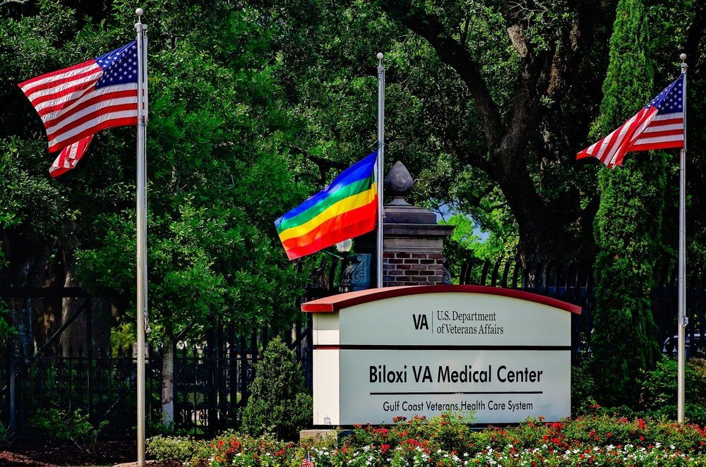 Rainbow flag at Biloxi VA Medical Center