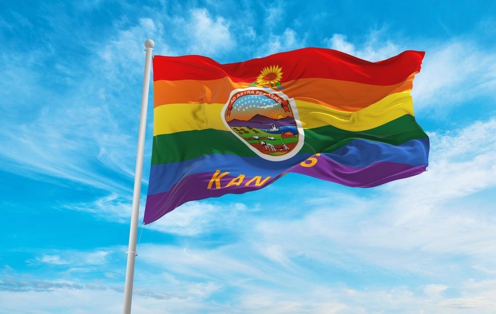 Rainbow Kansas state flag