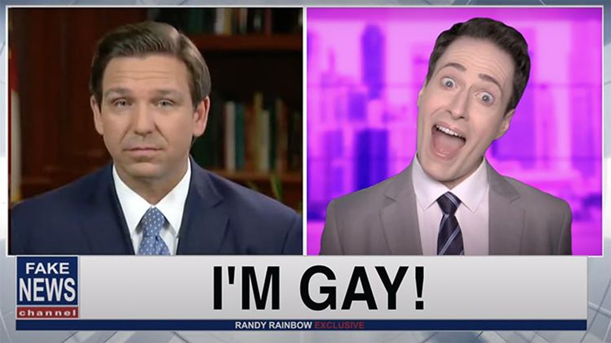 Randy Rainbow and Ron DeSantis in the "Gay!" video