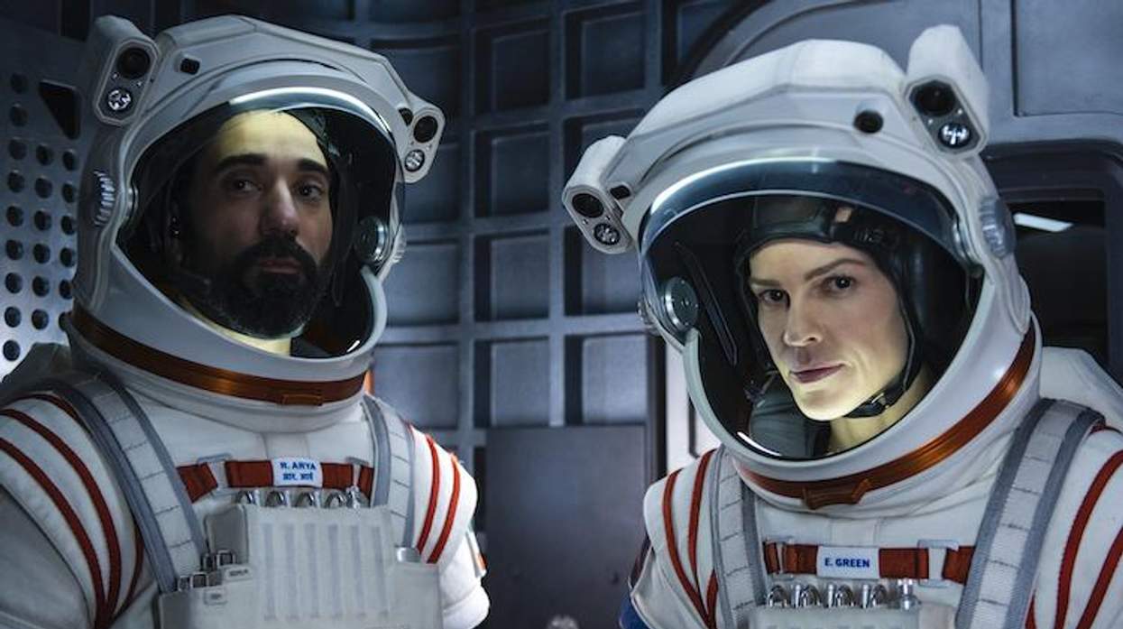 Ray Panthaki and Hillary Swank