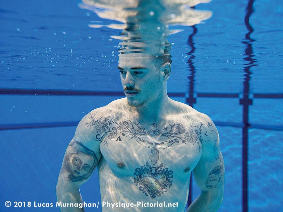 Readers will also meet photographer Lucas Murnaghan, whose magic camera dives below the water\u2019s surface to capture his models' athletic physiques.