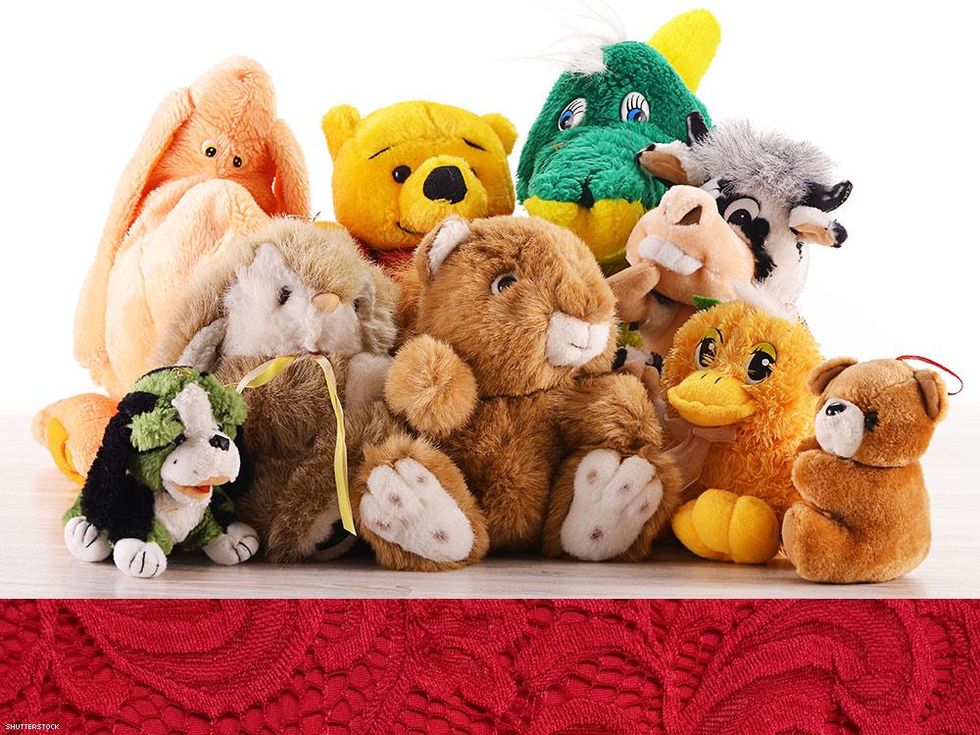 Red lace on left = group sex top. Red lace on right = group sex bottom.