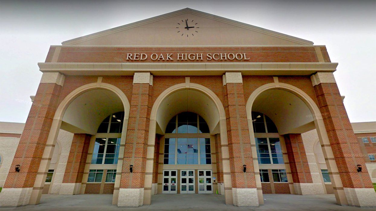 Red Oak High School main entrance outside Dallas Texas
