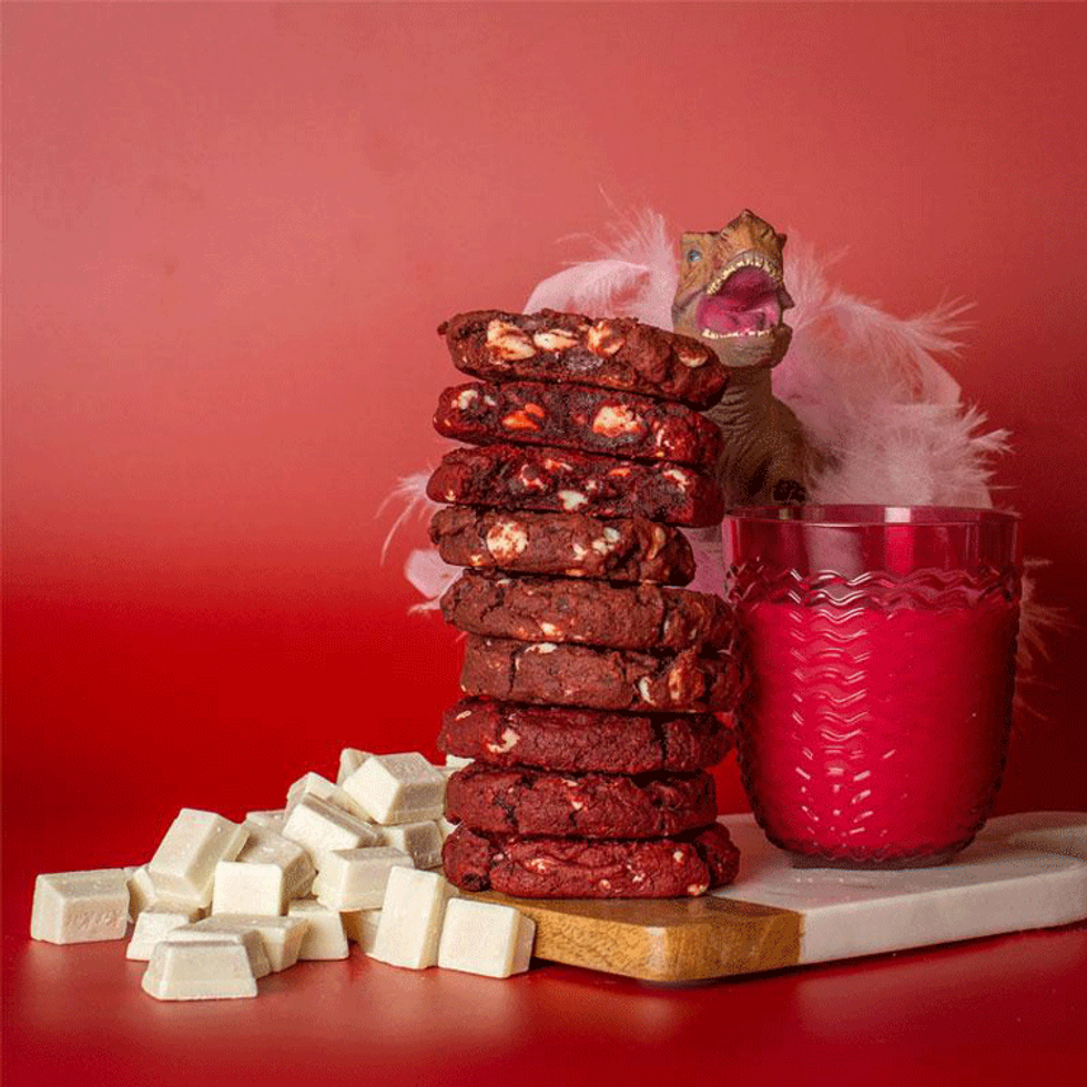 Red Velvet White Chocolate Chip Cookies