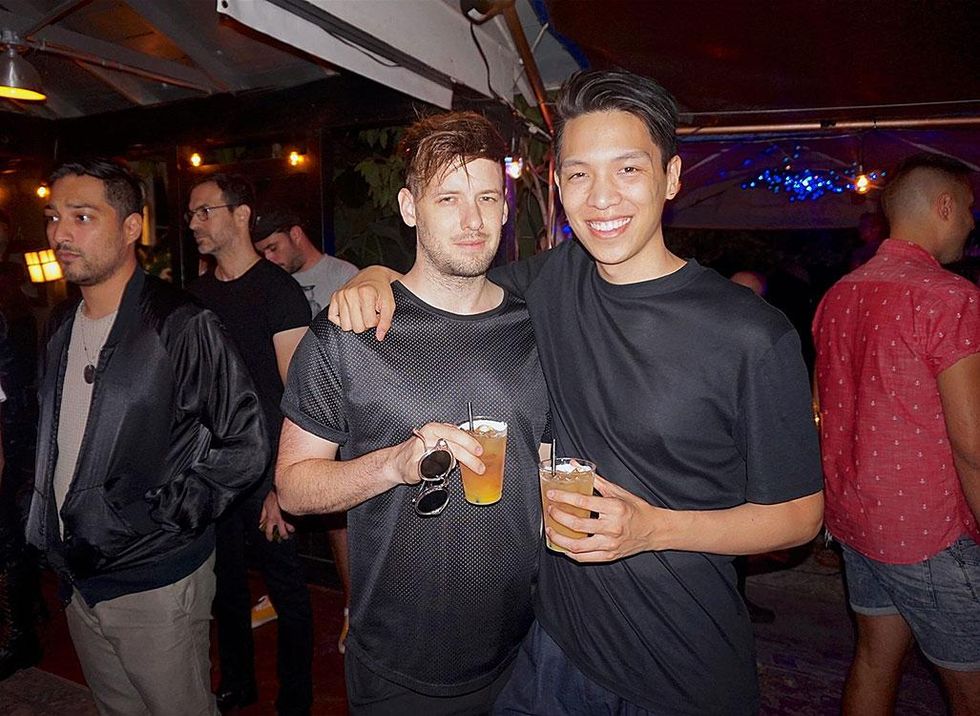 Refreshments for art patrons.