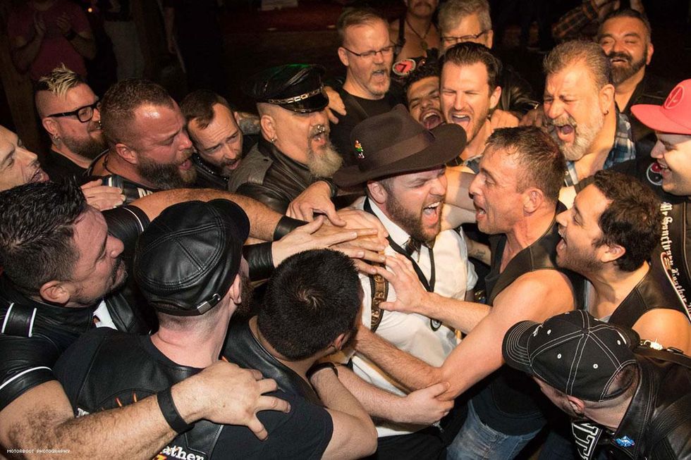 Regional contests are now qualifying leather dads, lads, pups, and freaks for the International Mr. Leather contest coming this May in Chicago.